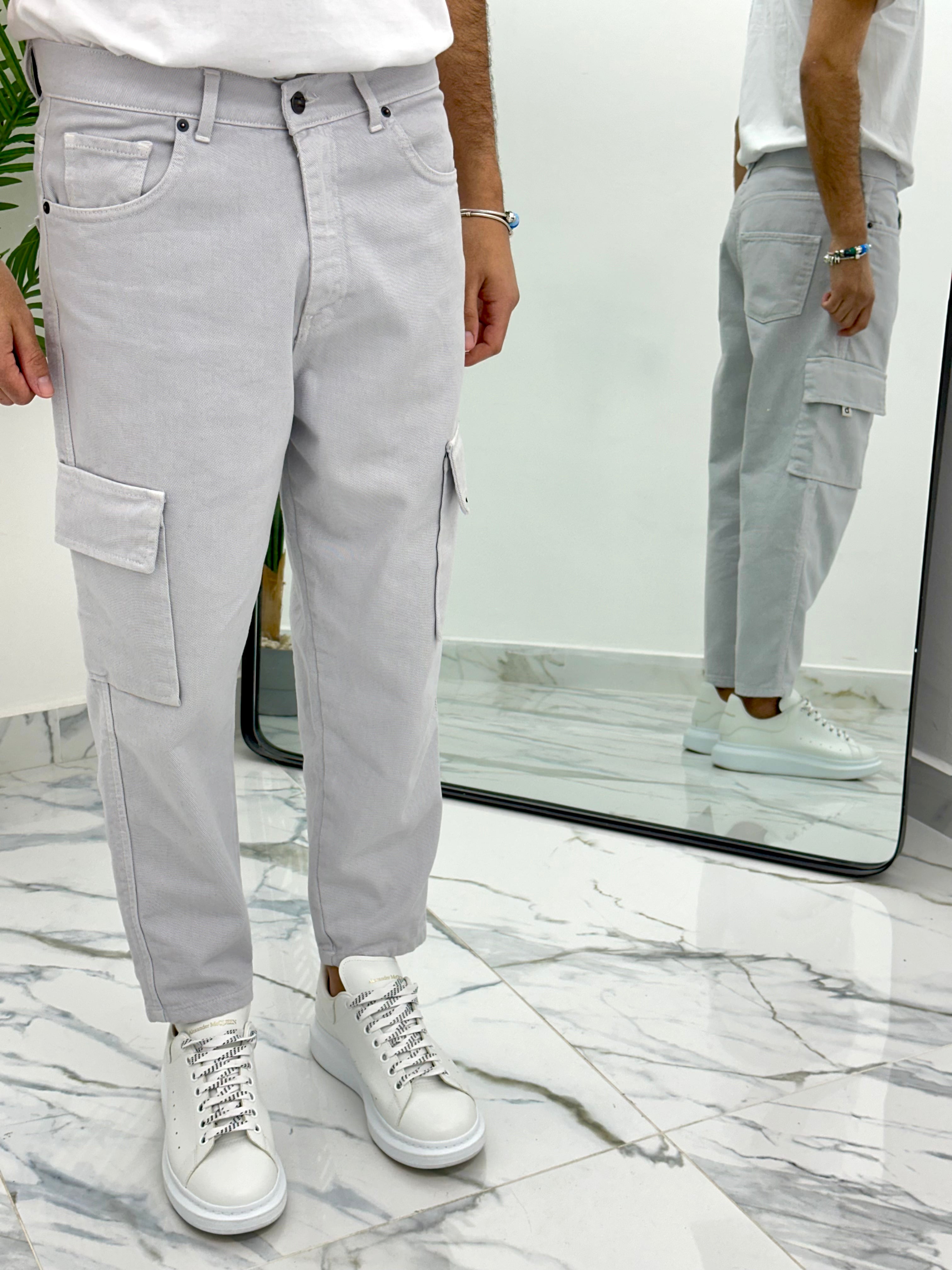 JEANS CARROT FIT col.GHIACCIO