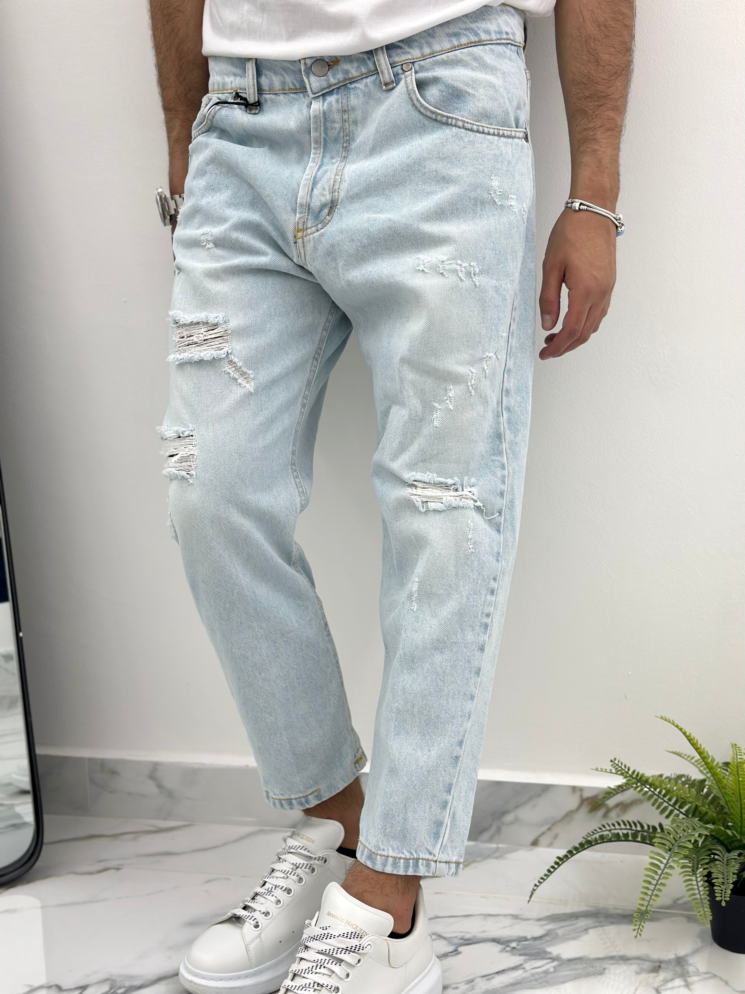 JEANS LOOSE FIT ROTTURE DENIM