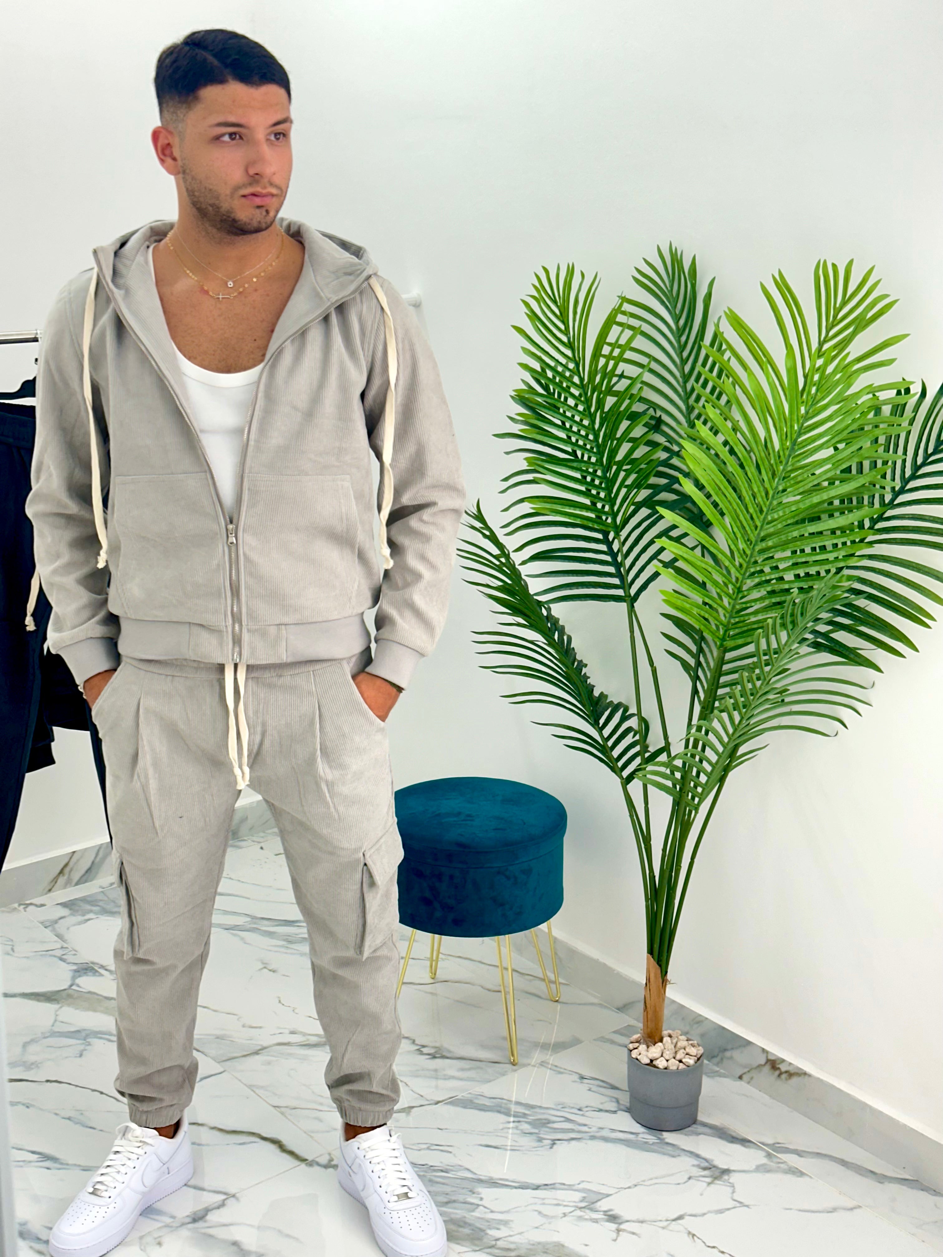 COMPLETO ZIP IN VELLUTO