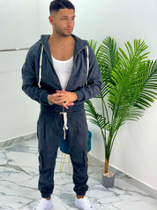 COMPLETO ZIP IN VELLUTO