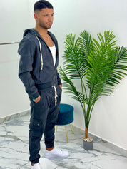COMPLETO ZIP IN VELLUTO