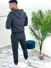 COMPLETO ZIP IN VELLUTO