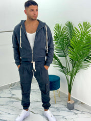 COMPLETO ZIP IN VELLUTO