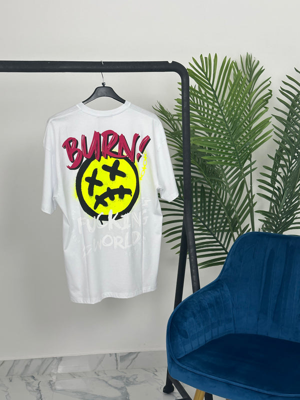 T-SHIRT - BURN! COL.BIANCO