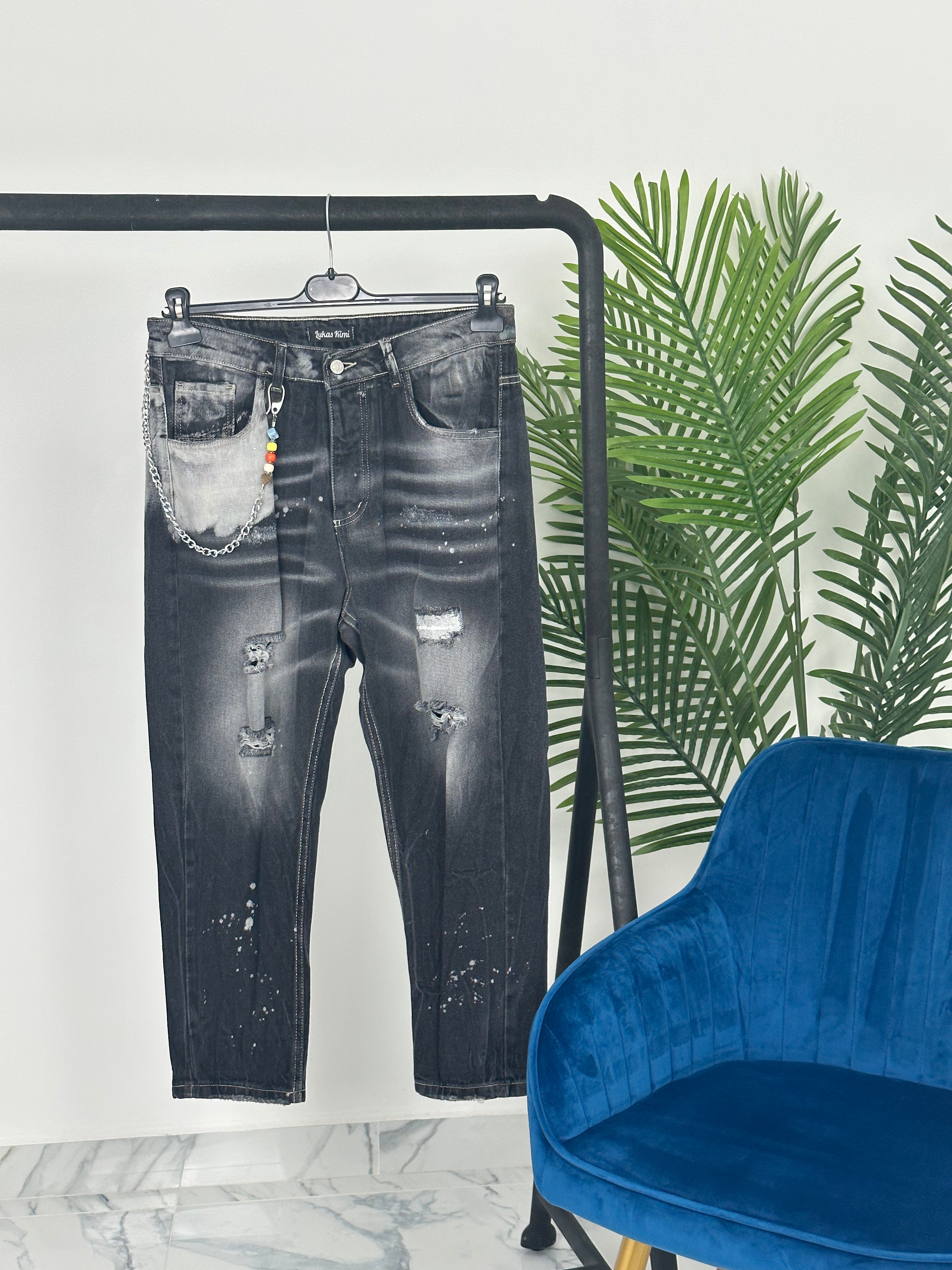 JEANS - BLACK PAINTING
