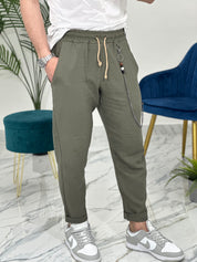 PANTALACCIO IN LINO col.VERDE UG5000