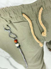 PANTALACCIO IN LINO col.VERDE UG5000
