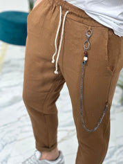 PANTALACCIO IN LINO col.TABACCO UG5000