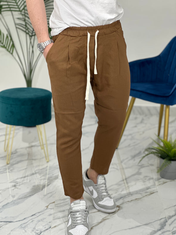 PANTALACCIO IN LINO col.CAMMELLO PU2126