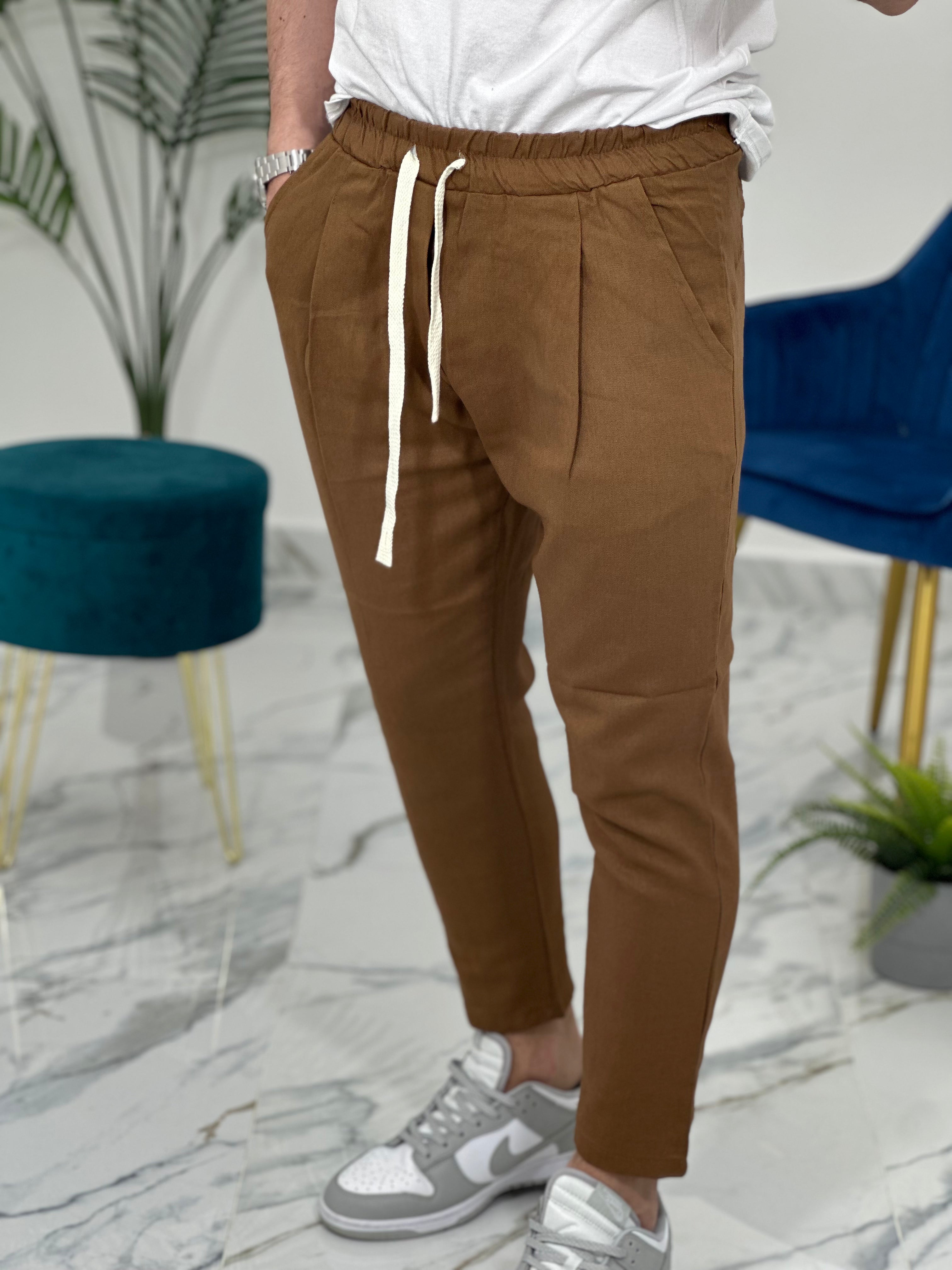 PANTALACCIO IN LINO col.CAMMELLO PU2126
