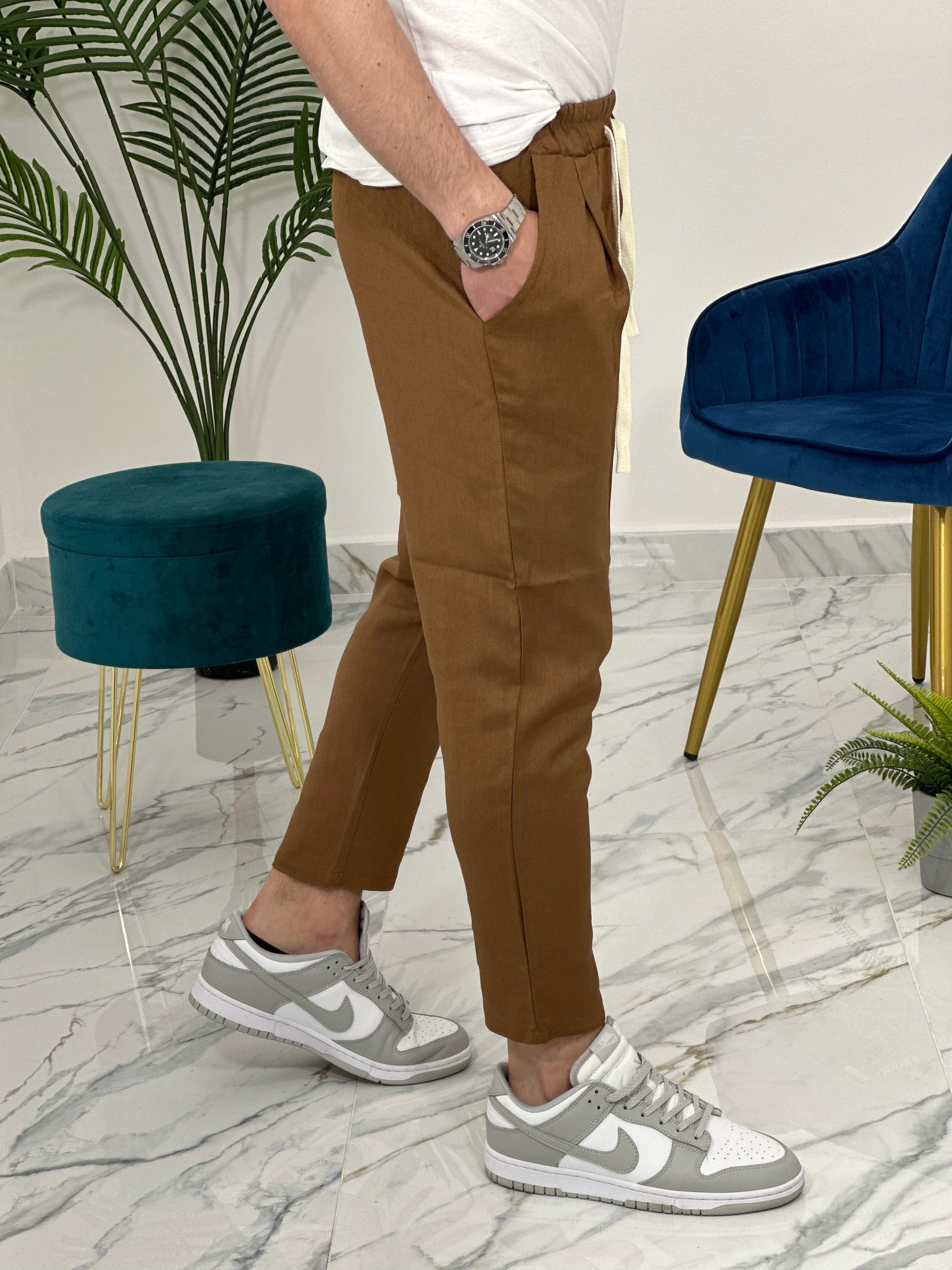 PANTALACCIO IN LINO col.CAMMELLO PU2126