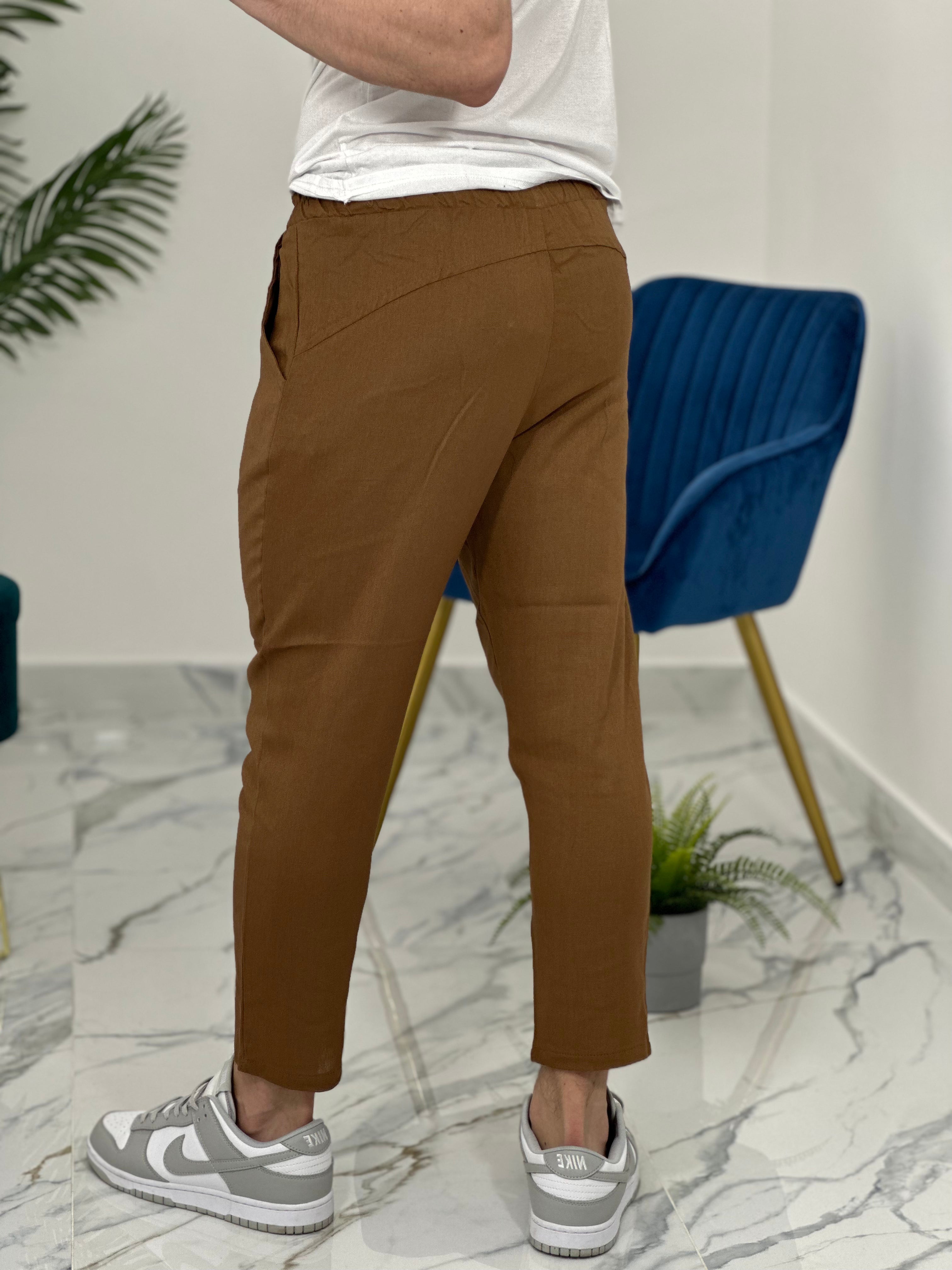 PANTALACCIO IN LINO col.CAMMELLO PU2126