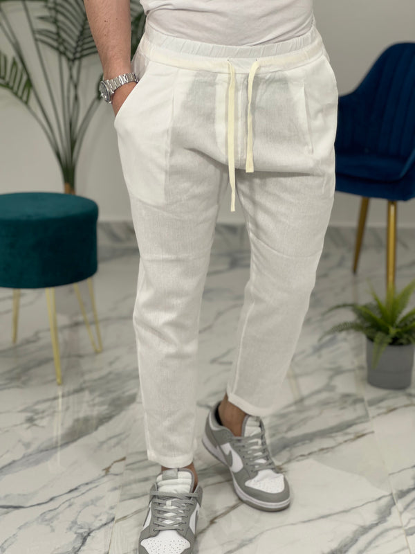 PANTALACCIO IN LINO col.BIANCO PU2126