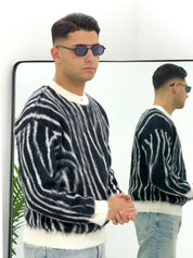 MAGLIONE ZEBRA FUME'