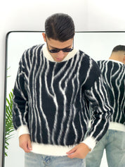 MAGLIONE ZEBRA FUME'