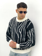 MAGLIONE ZEBRA FUME'