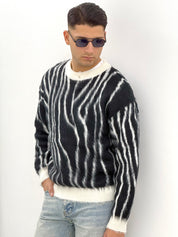 MAGLIONE ZEBRA FUME'