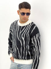 MAGLIONE ZEBRA FUME'