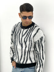 MAGLIONE ZEBRA FUME'