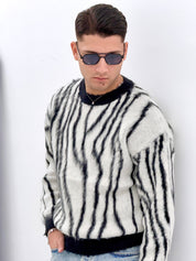MAGLIONE ZEBRA FUME'