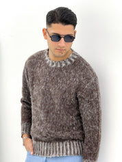 MAGLIONE MOKA MELANGE