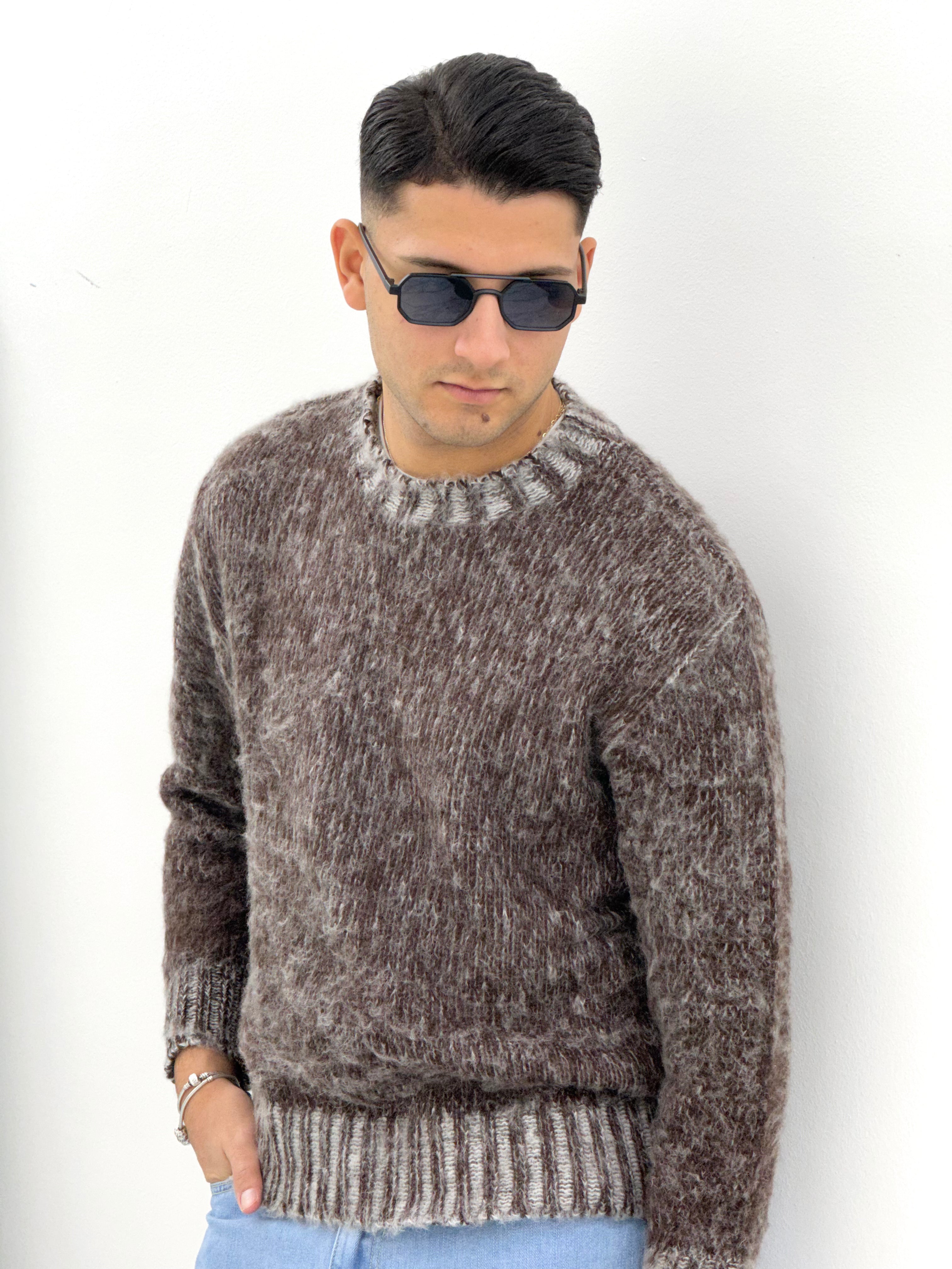 MAGLIONE MOKA MELANGE