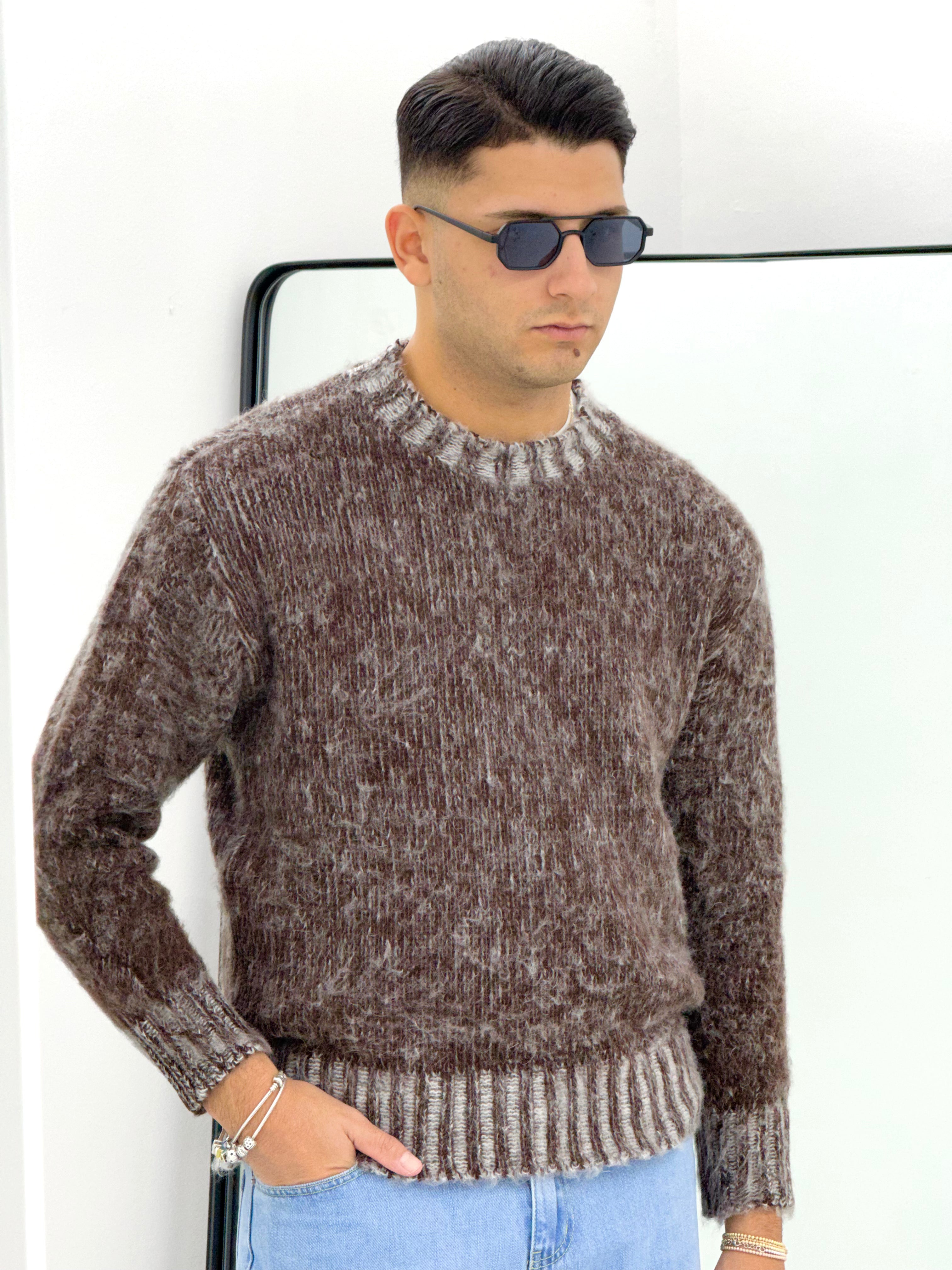 MAGLIONE MOKA MELANGE