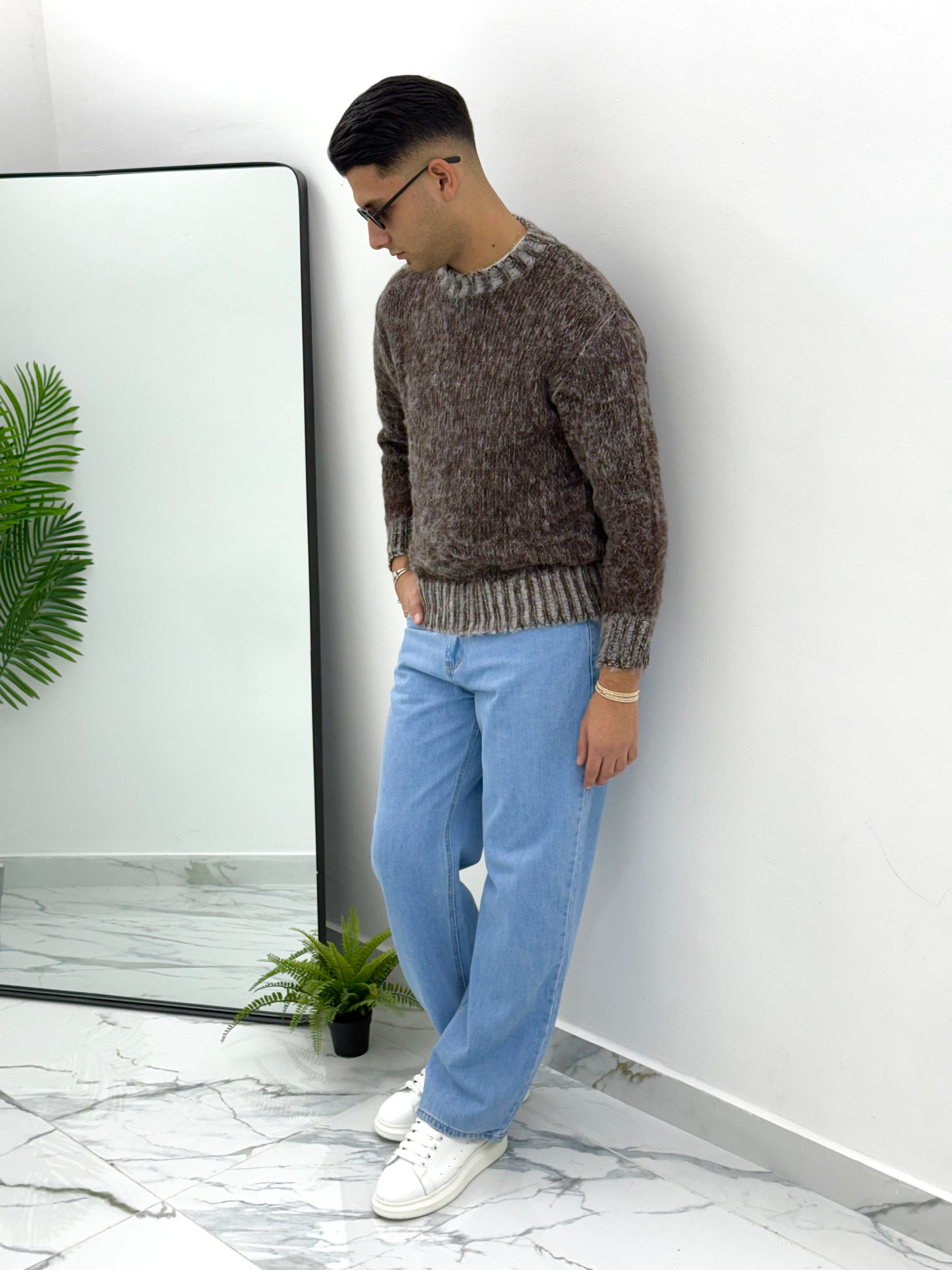 MAGLIONE MOKA MELANGE