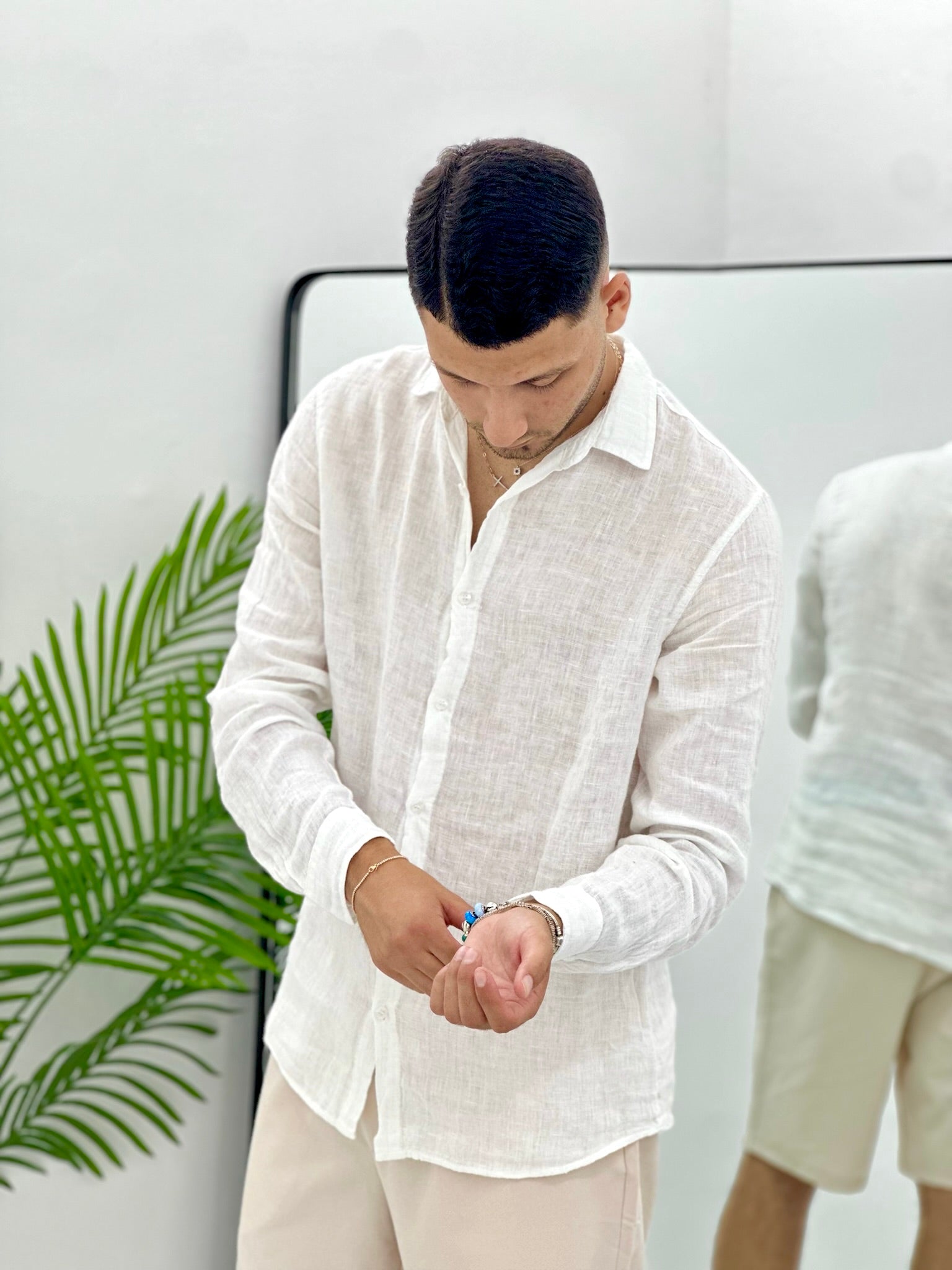 CAMICIA IN 100% LINO