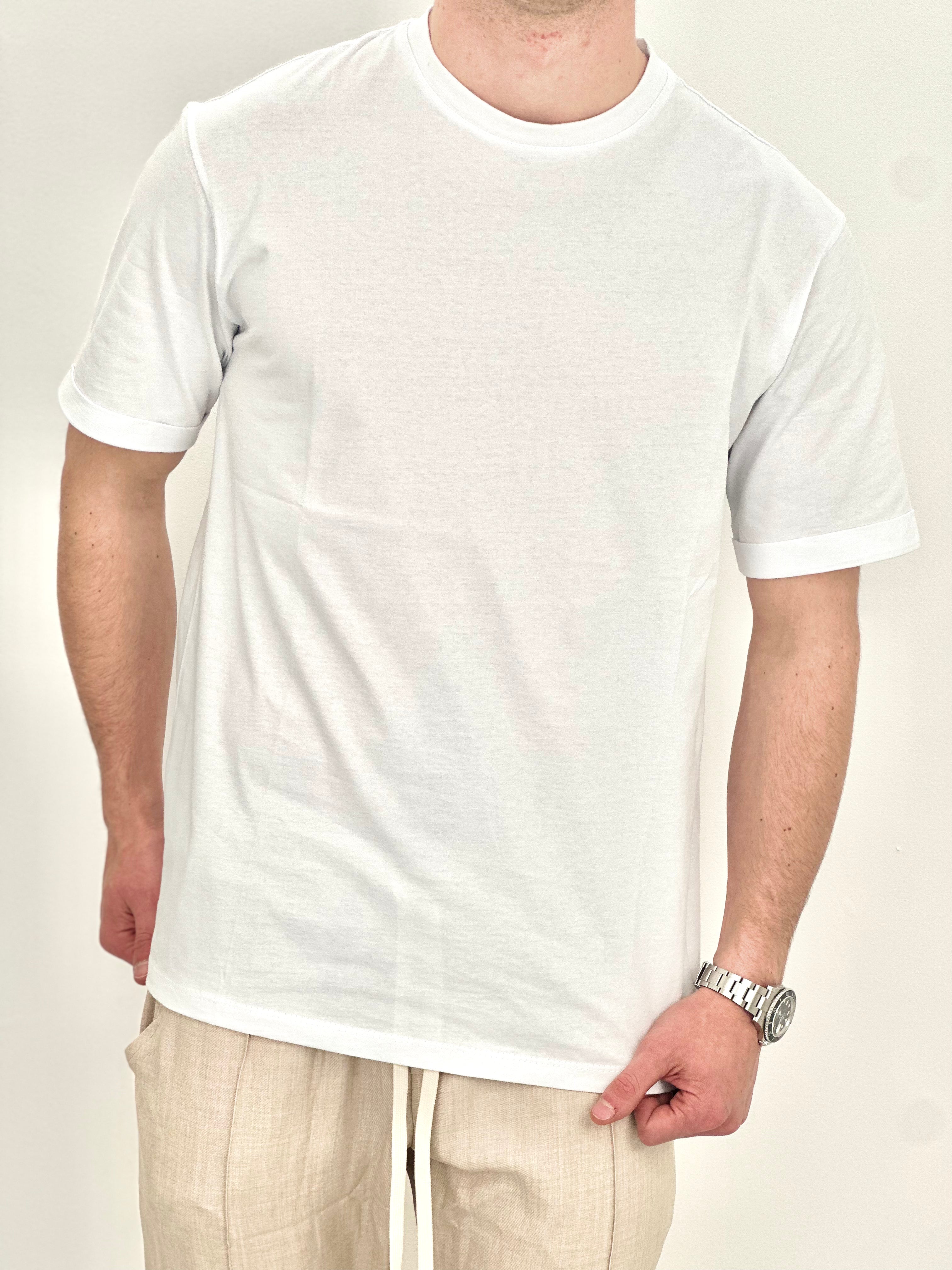 T-SHIRT BASIC OVER col.BIANCO