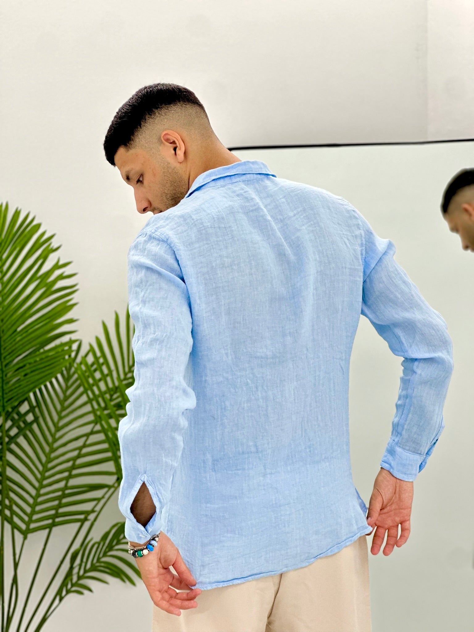 CAMICIA IN 100% LINO
