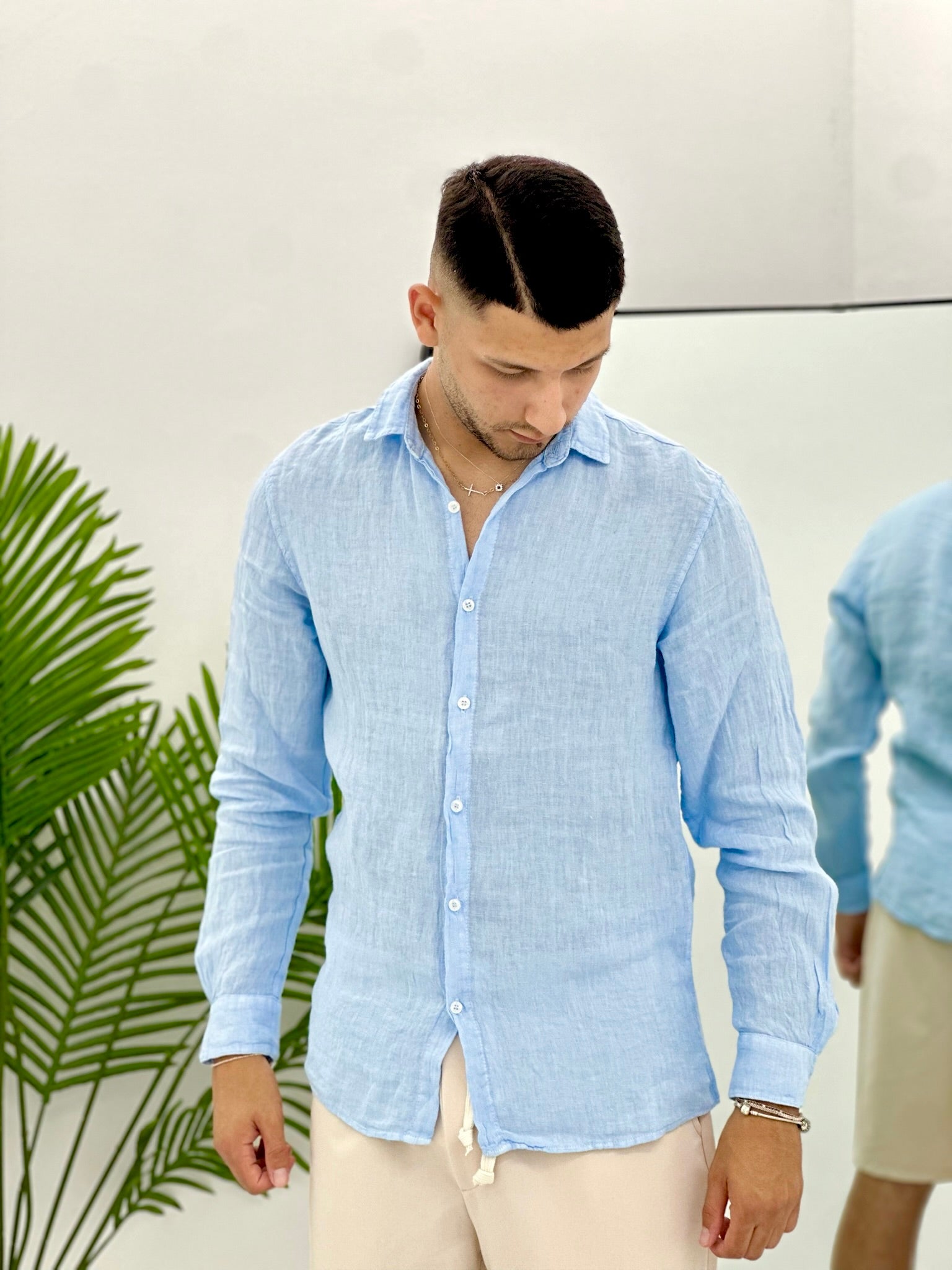 CAMICIA IN 100% LINO