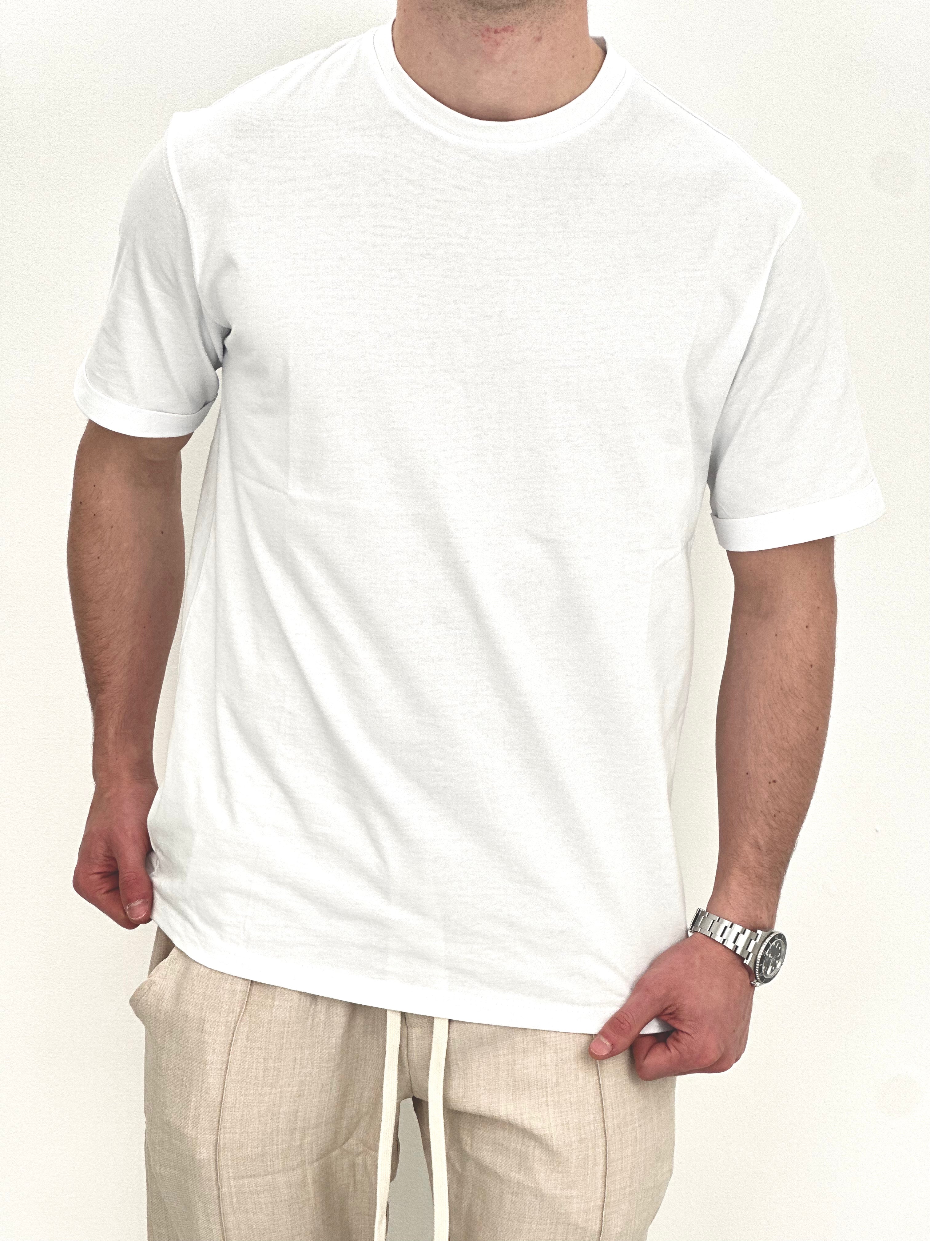 T-SHIRT BASIC OVER col.BIANCO