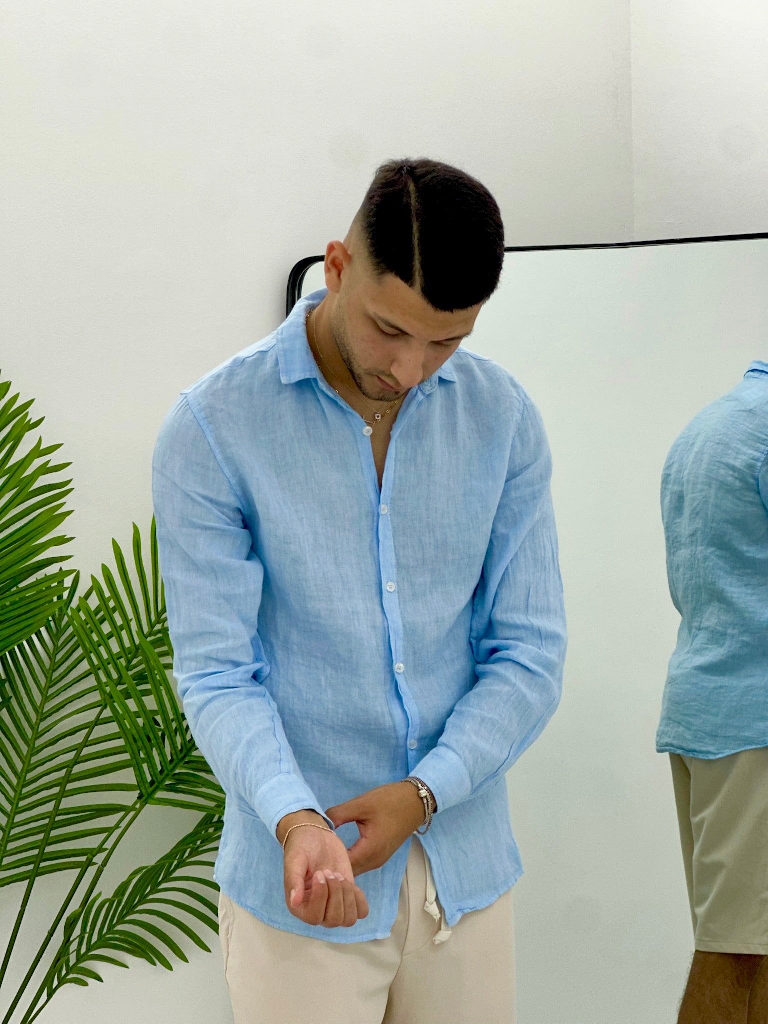 CAMICIA IN 100% LINO