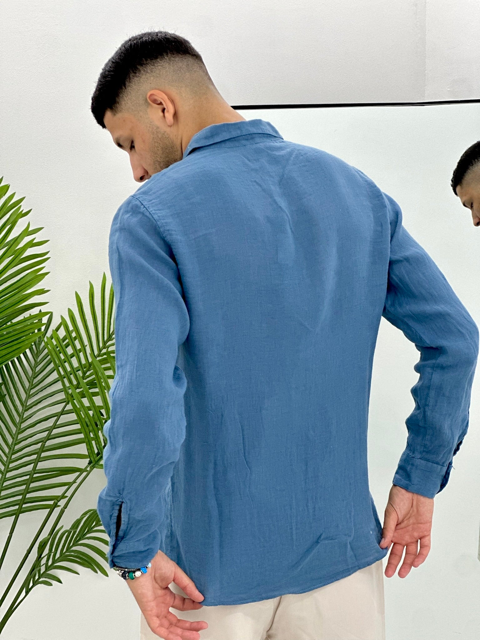 CAMICIA IN 100% LINO