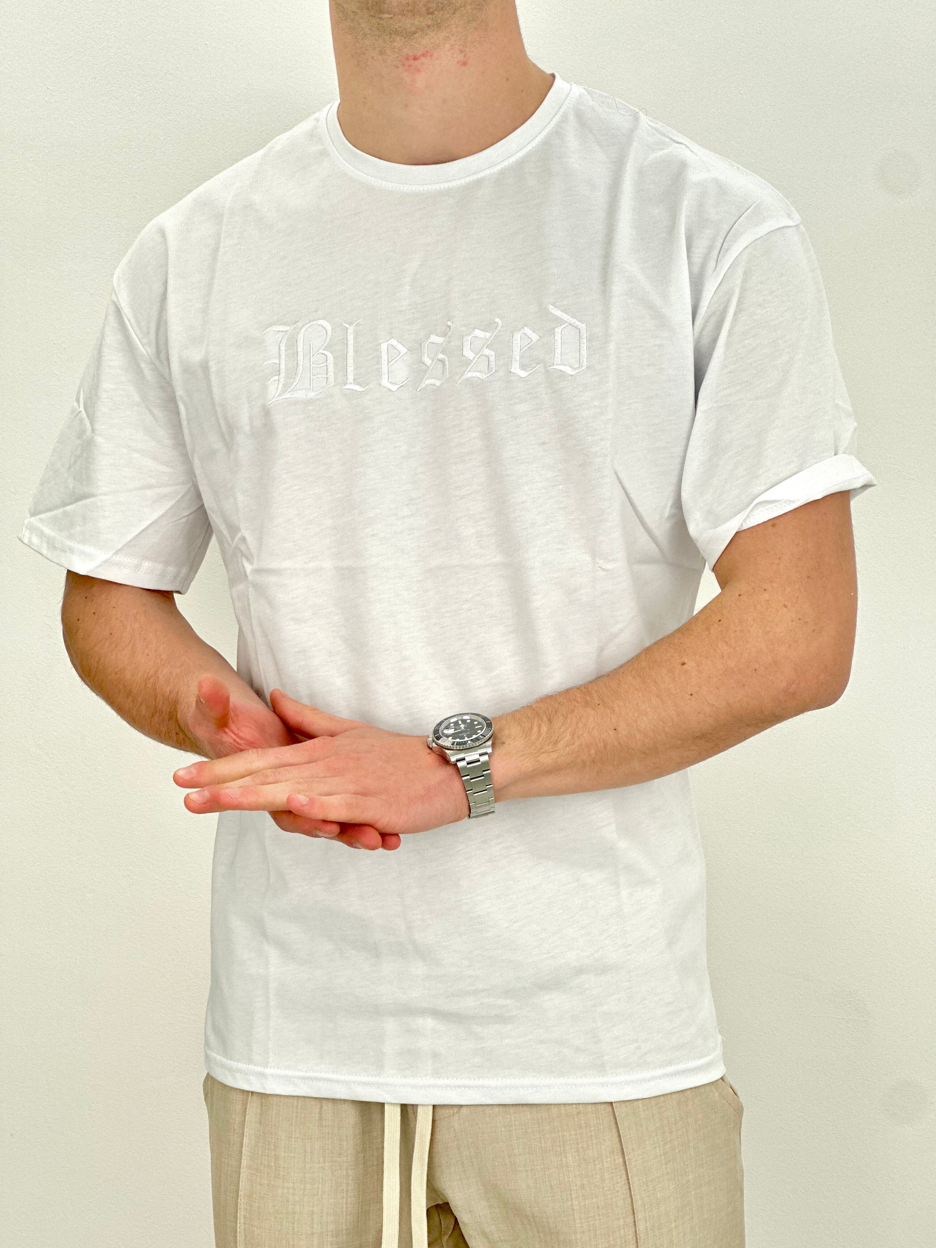 T-SHIRT BLESSED col.BIANCO