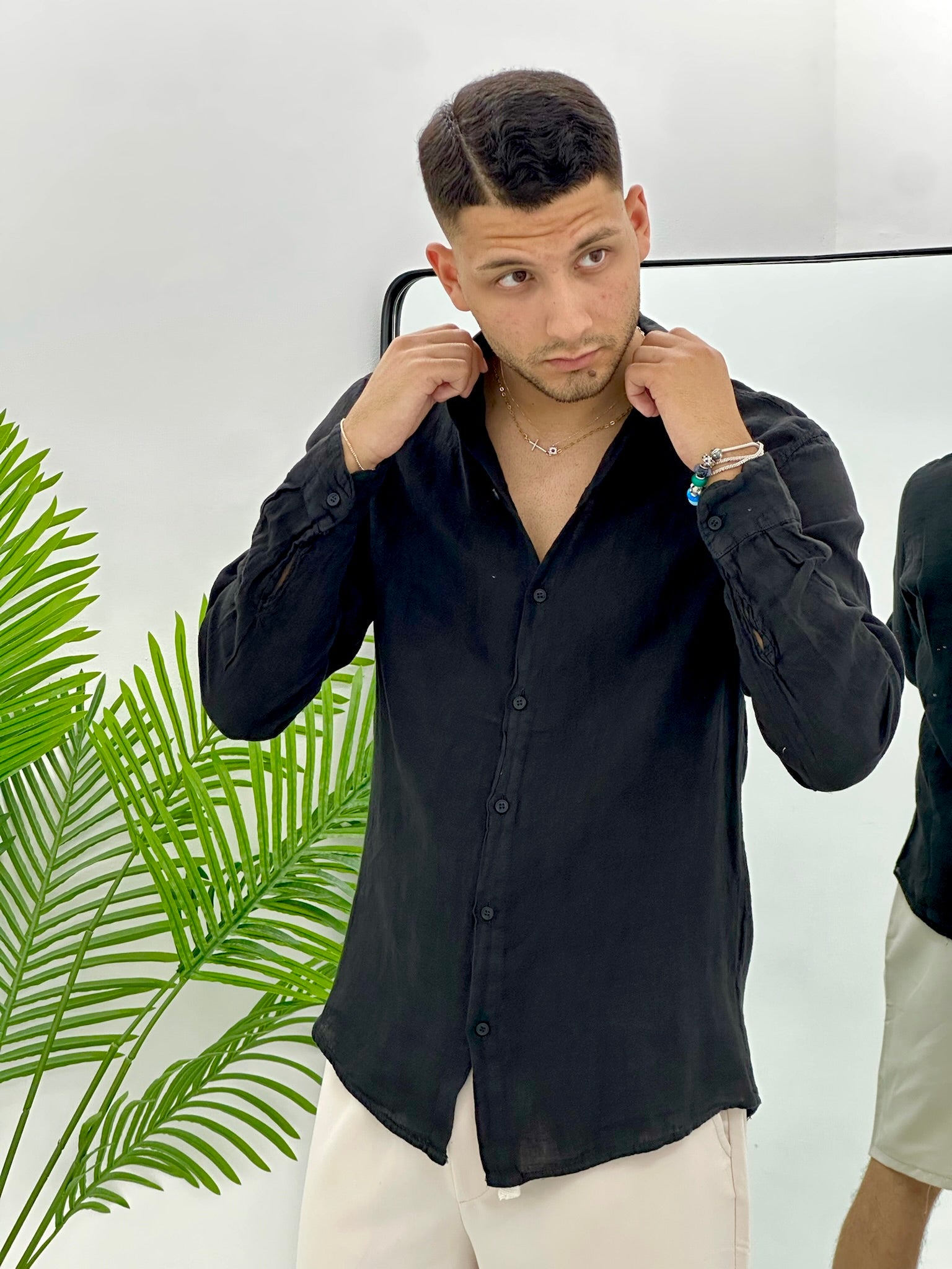 CAMICIA IN 100% LINO