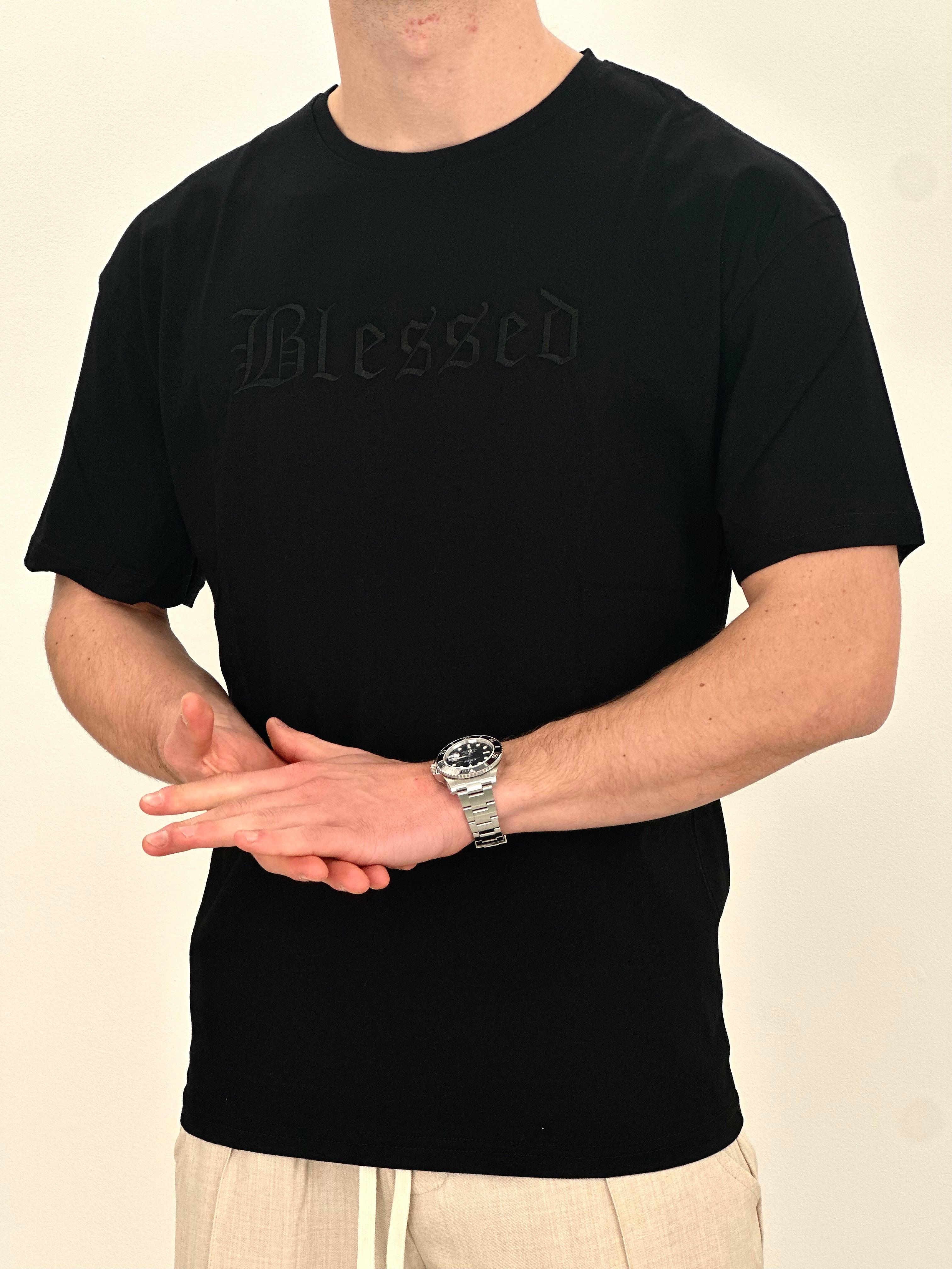 T-SHIRT BLESSED col.NERO