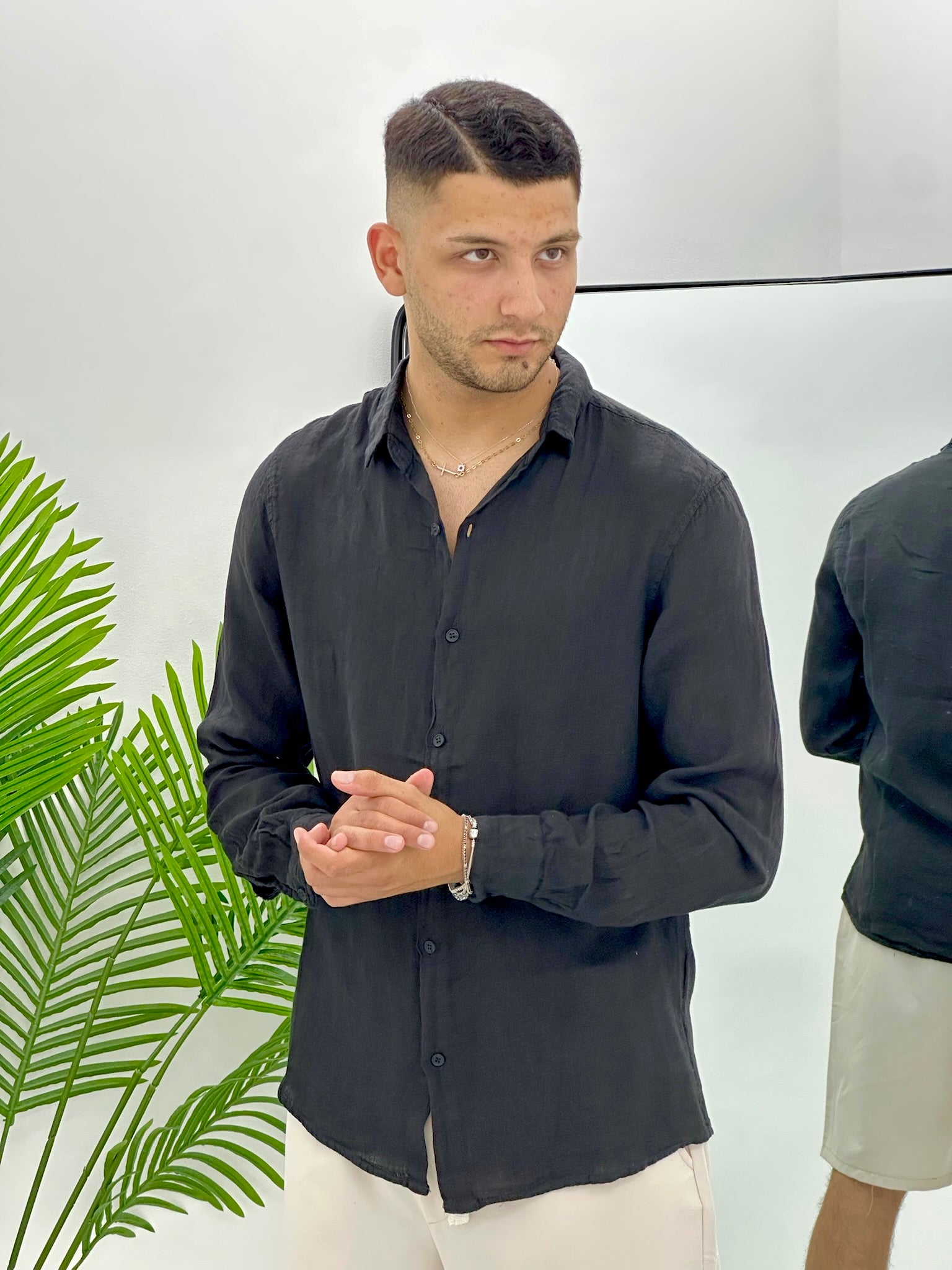 CAMICIA IN 100% LINO