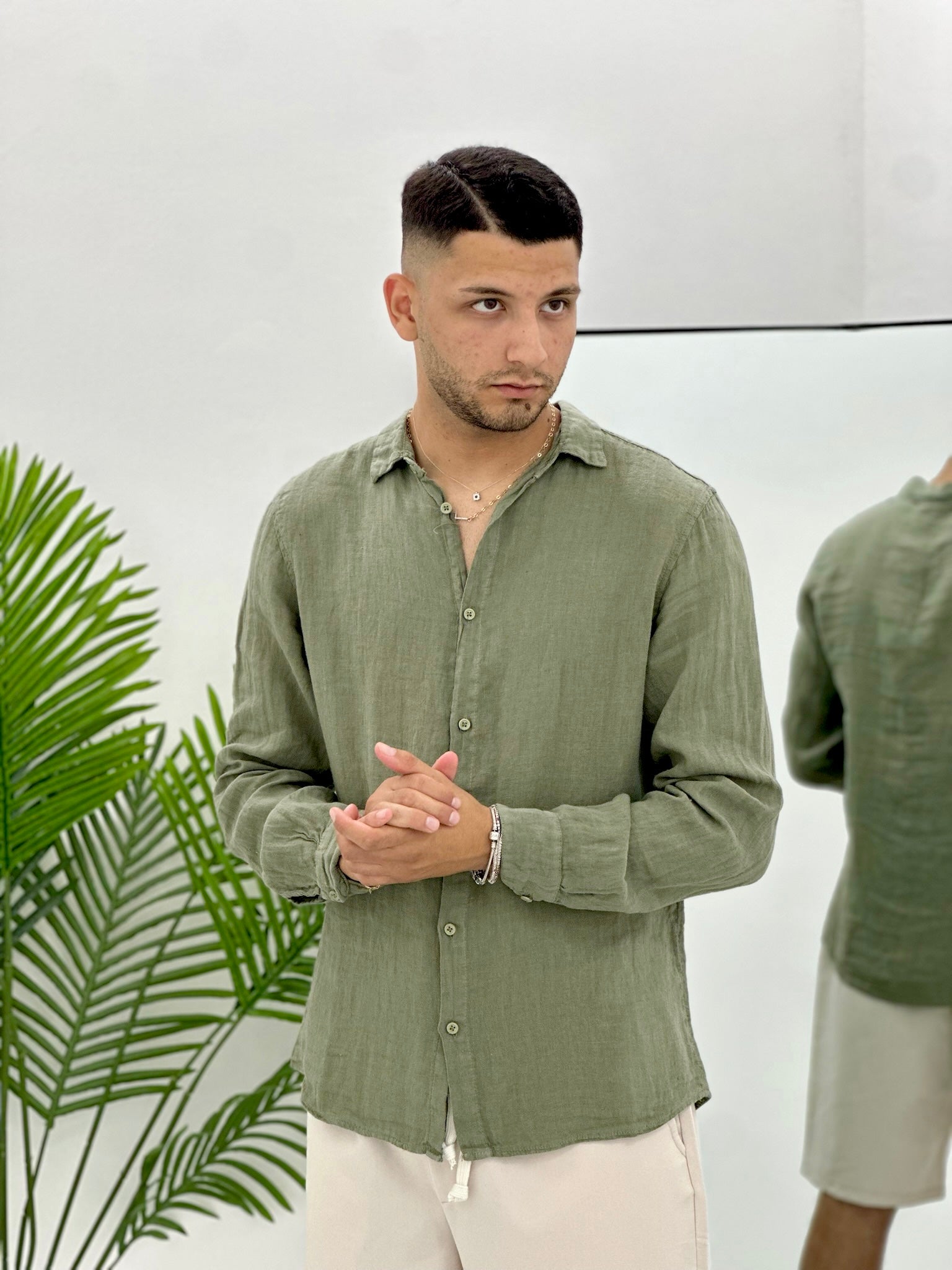 CAMICIA IN 100% LINO