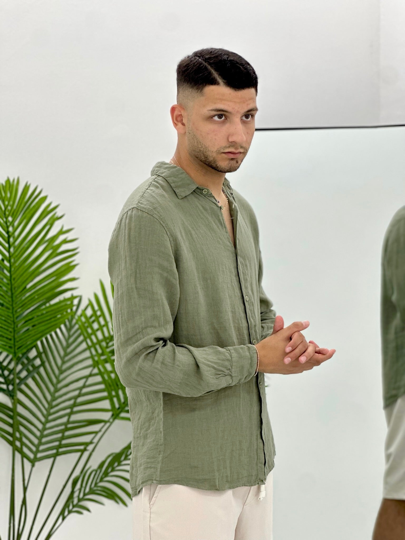 CAMICIA IN 100% LINO