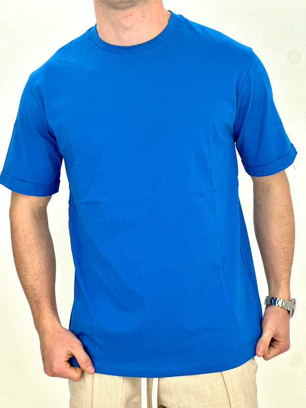 T-SHIRT BASIC OVER col.BLU ROYALE