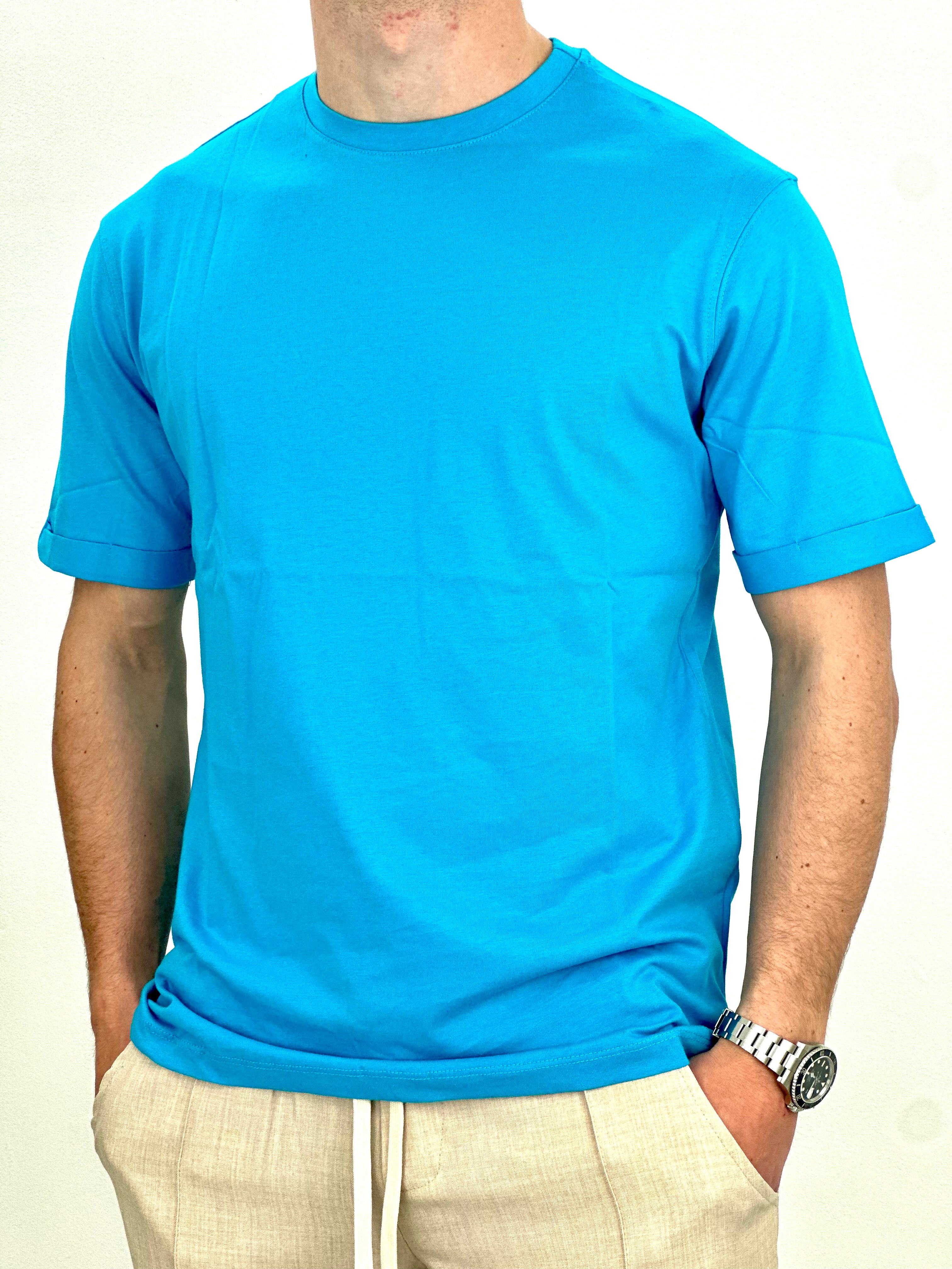 T-SHIRT BASIC OVER MFC300 col.TURCHESE