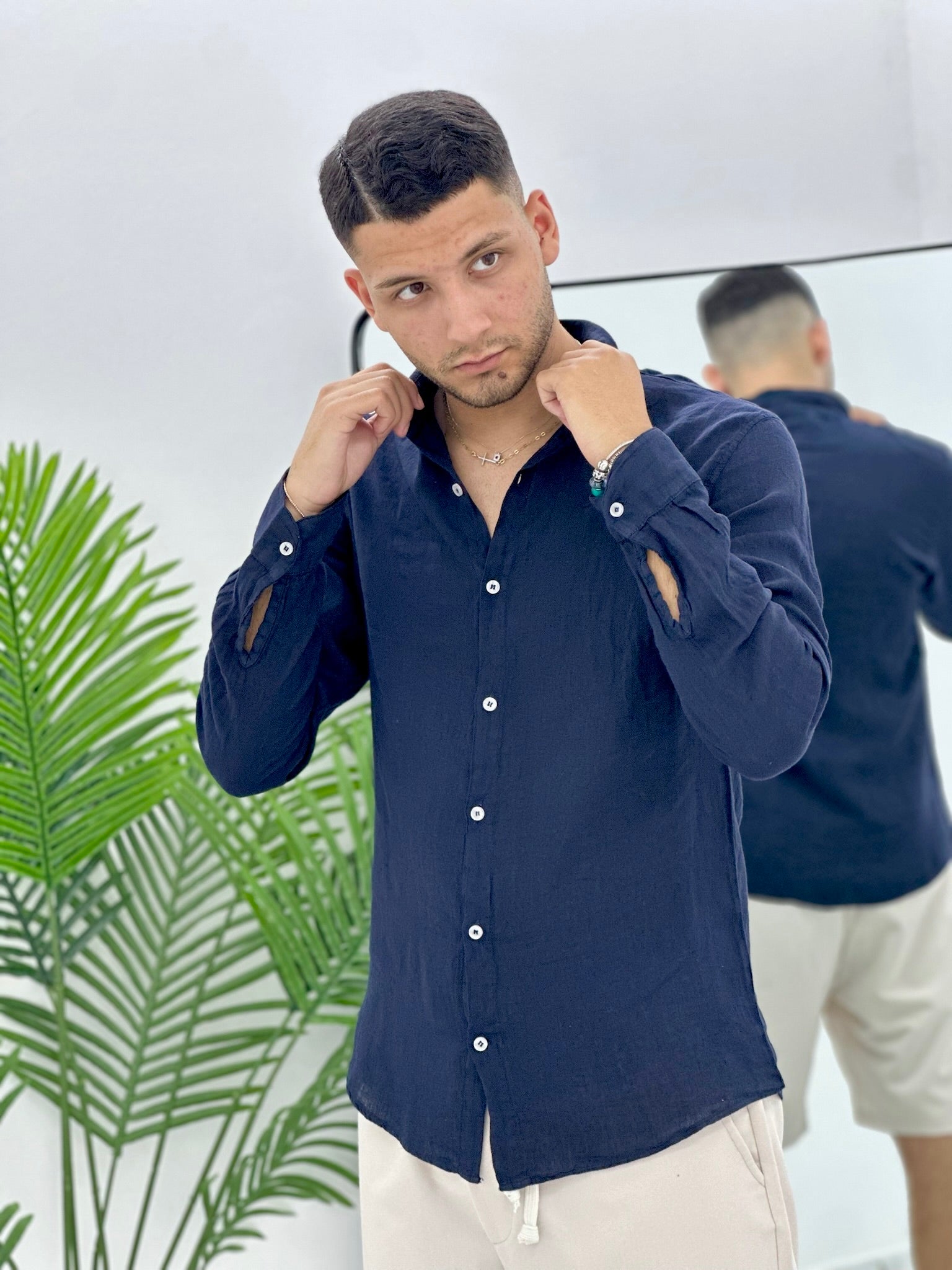 CAMICIA IN 100% LINO