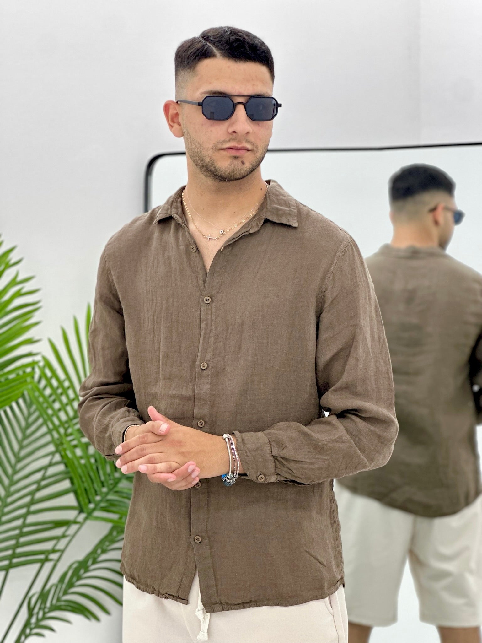 CAMICIA IN 100% LINO