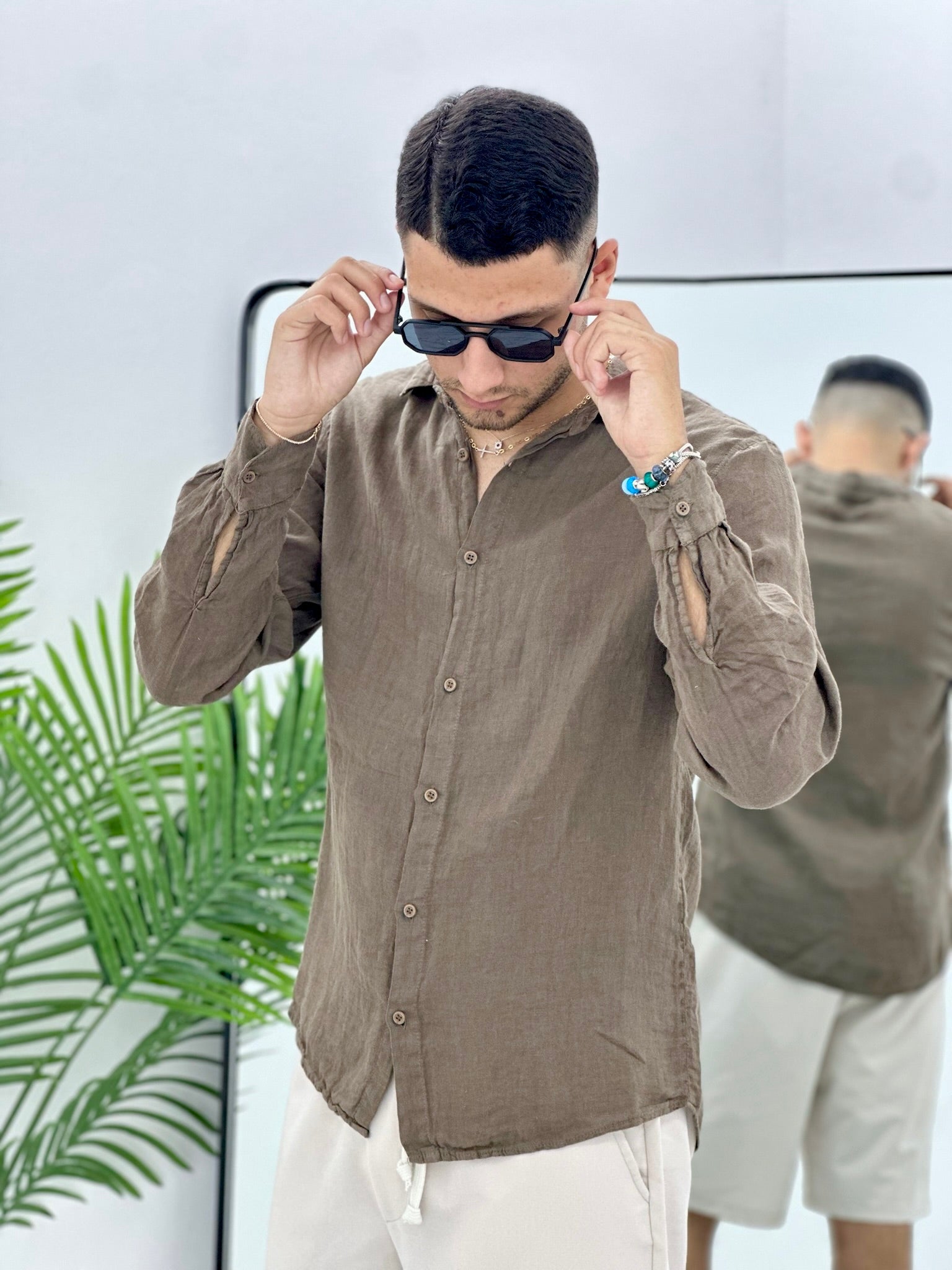 CAMICIA IN 100% LINO