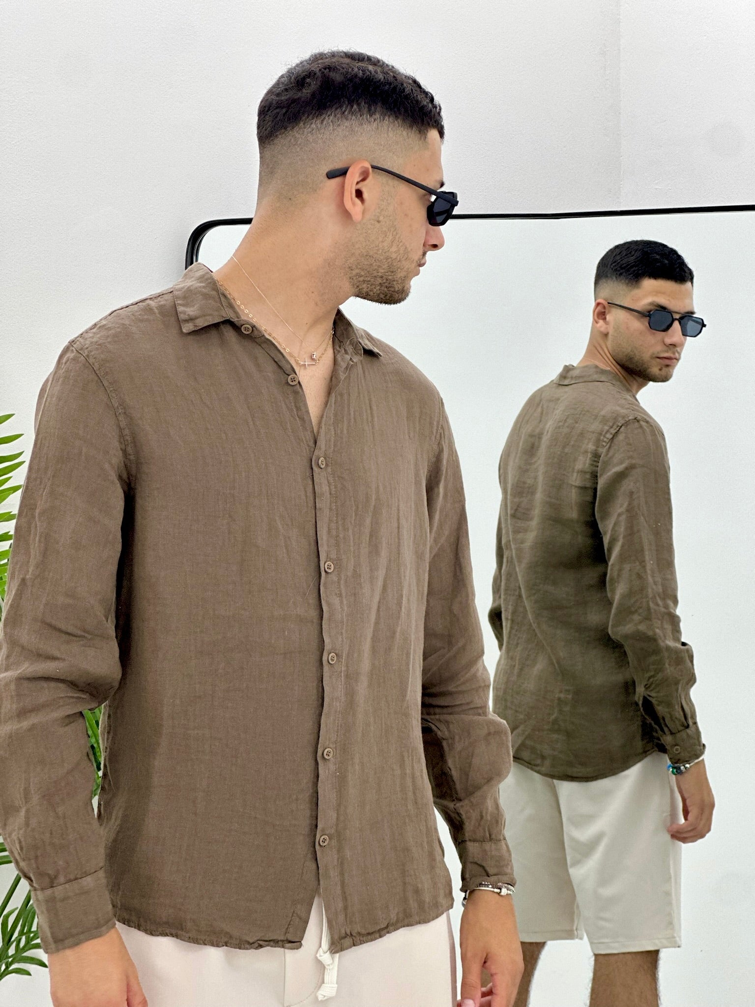 CAMICIA IN 100% LINO