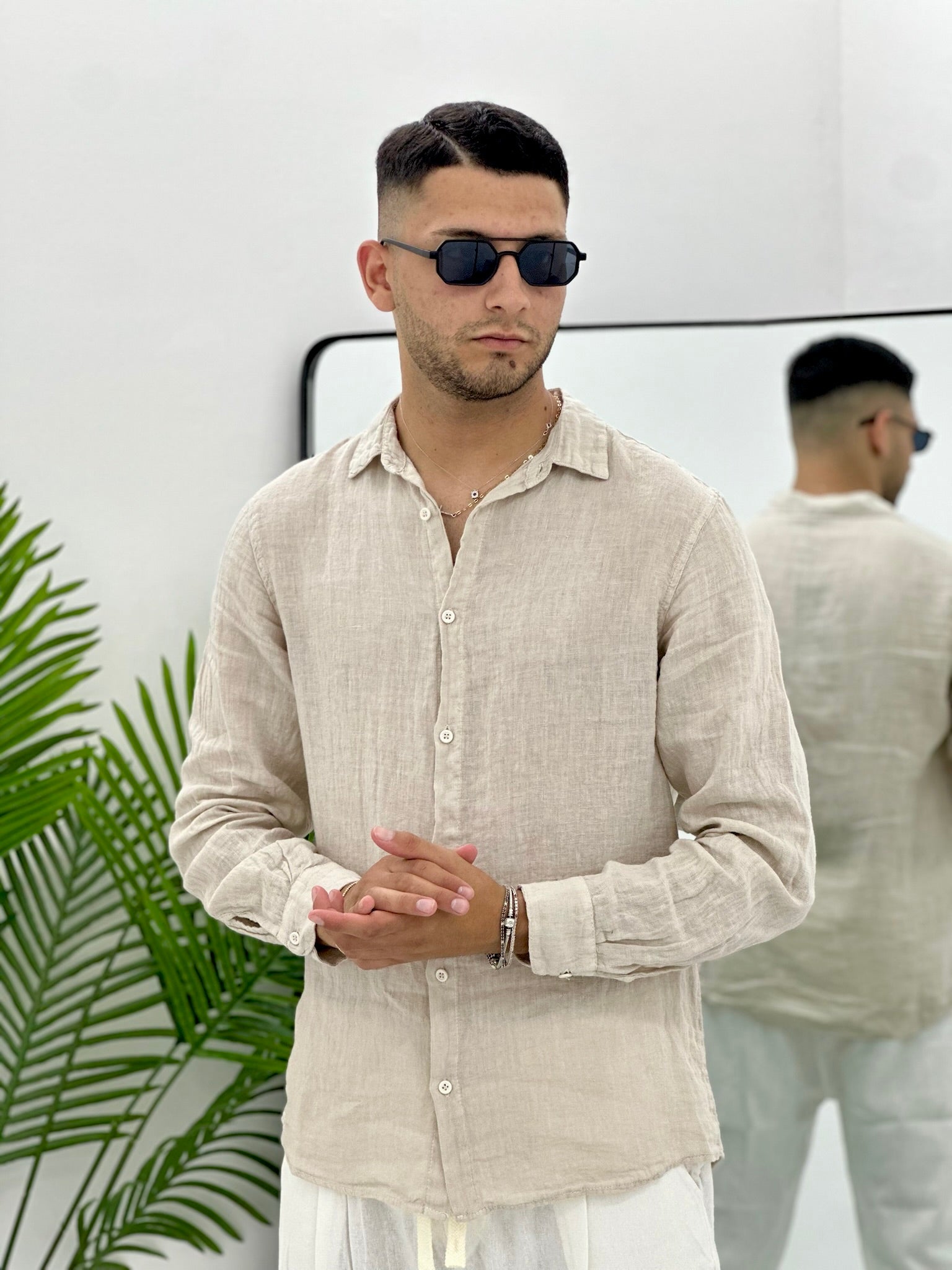 CAMICIA IN 100% LINO