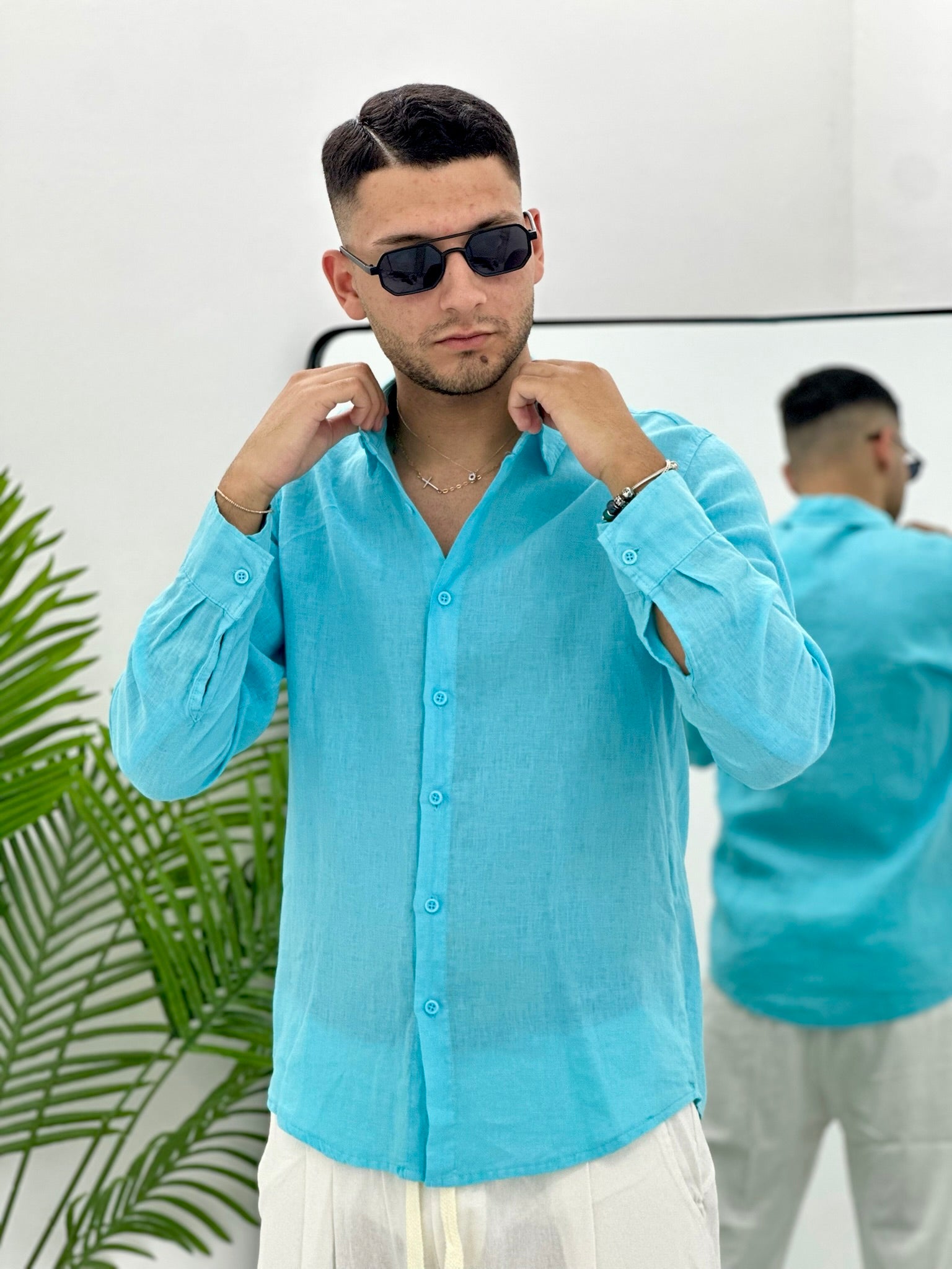CAMICIA IN 100% LINO