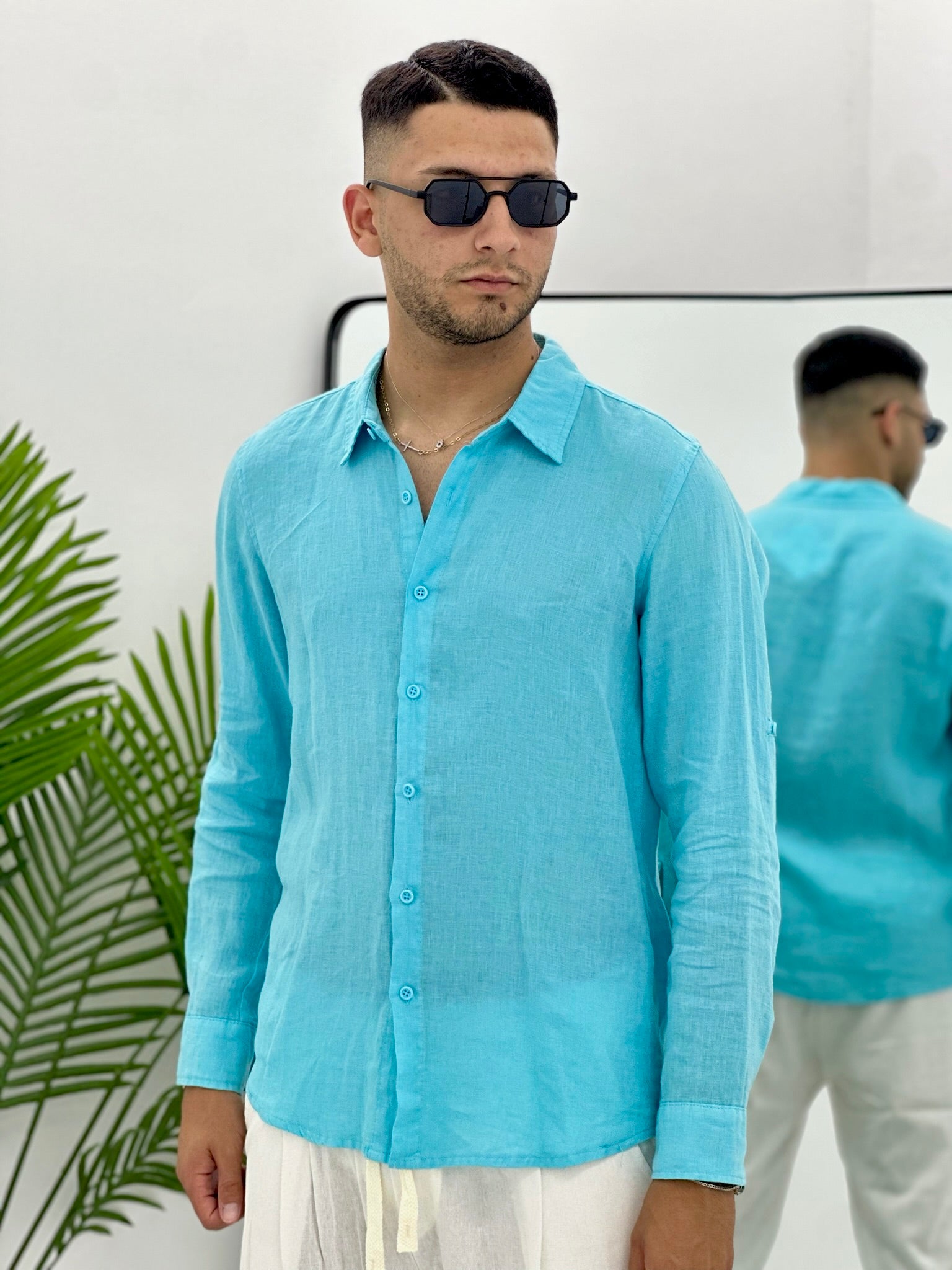 CAMICIA IN 100% LINO